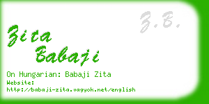zita babaji business card